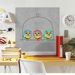 Rainbow Birds In A Cage Wall Decal