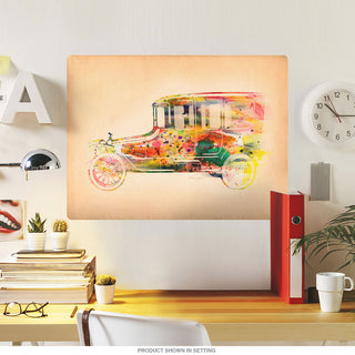 Old Fashioned Rainbow Car Wall Decal