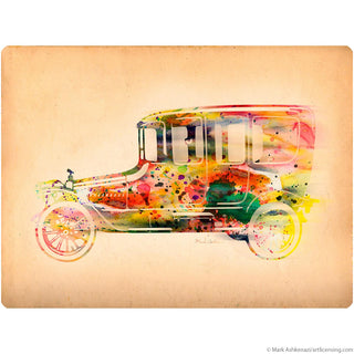 Old Fashioned Rainbow Car Wall Decal