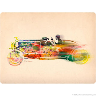 Old Fashioned Racecar Rainbow Wall Decal