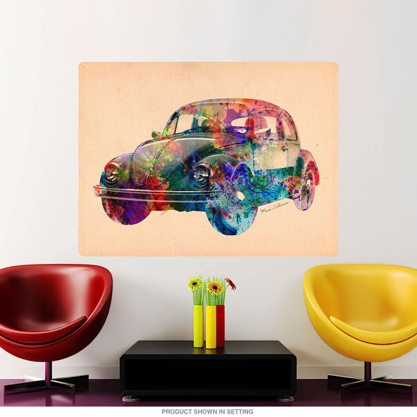 Old Time Buggy Rainbow Car Wall Decal