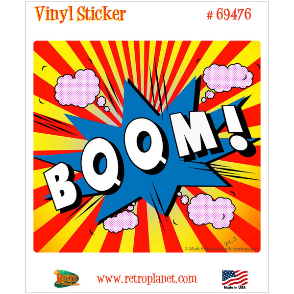 Boom Striped Comic Book Word Vinyl Sticker