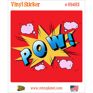 Pow Red Comic Book Word Vinyl Sticker