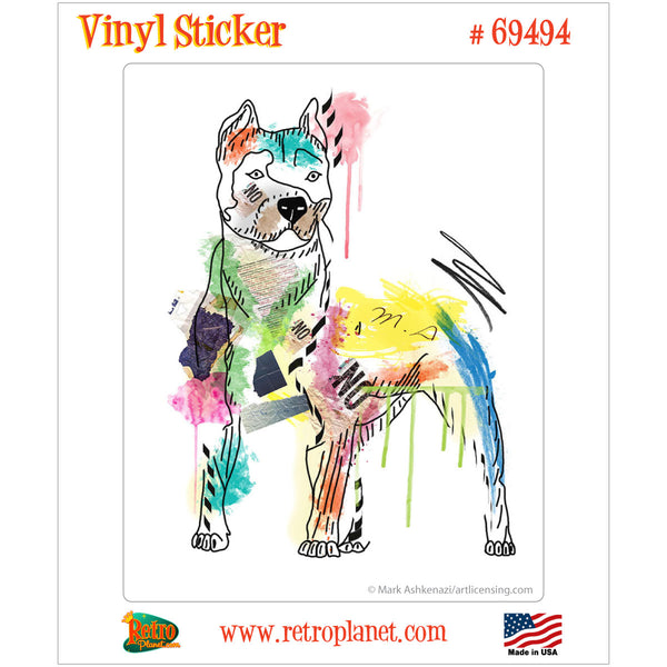 Bodyguard Dog Watercolor Vinyl Sticker
