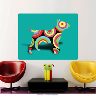 Bull Terrier Dog Dots Pop Art Wall Decal