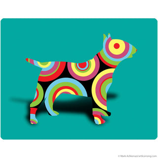 Bull Terrier Dog Dots Pop Art Wall Decal