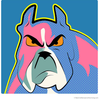 Bulldog Comic Book Pop Art Wall Decal