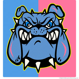 Bulldog Cartoon Pop Art Wall Decal