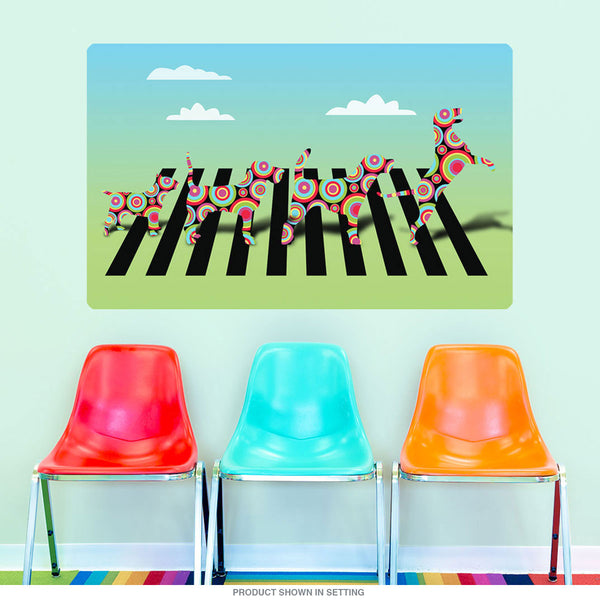 Dogs Crossing The Road Pop Art Wall Decal