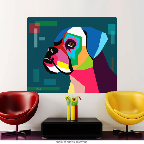 Boxer Abstract Dog Pop Art Wall Decal