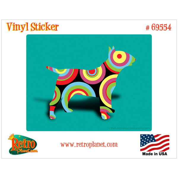 Bull Terrier Dog Dots Pop Art Vinyl Sticker