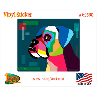 Boxer Abstract Dog Pop Art Vinyl Sticker