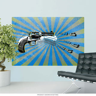 Revolver Gunshots Pop Art Wall Decal