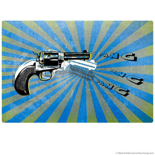 Revolver Gunshots Pop Art Wall Decal