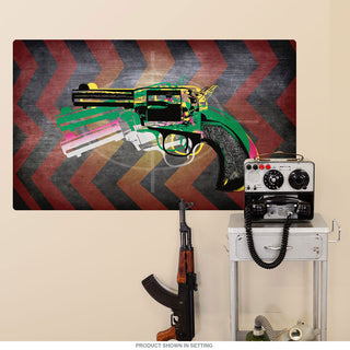 Revolver Handgun Pop Art Wall Decal