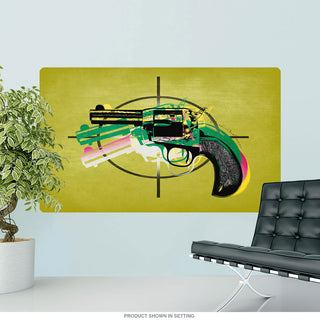 Revolver Handgun Target Wall Decal