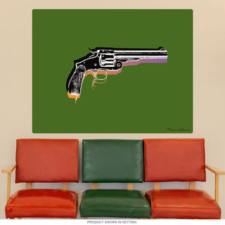 Old Time Revolver Handgun Wall Decal