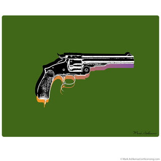 Old Time Revolver Handgun Wall Decal