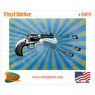 Revolver Gunshots Pop Art Vinyl Sticker