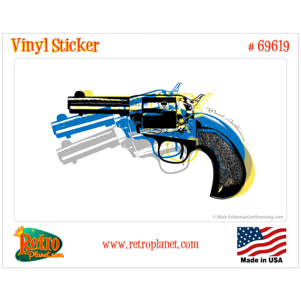 Six Shooter Recoil Gun Pop Art Vinyl Sticker