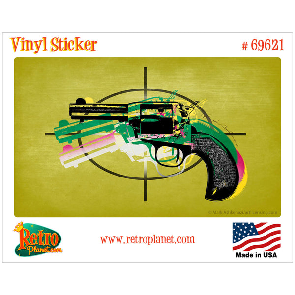 Revolver Handgun Sight Target Vinyl Sticker
