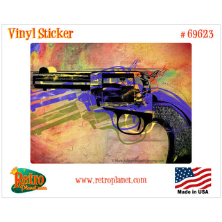 Six Shooter Handgun Pop Art Vinyl Sticker