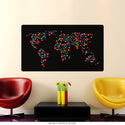Lovely Hearts World Map Wall Decal