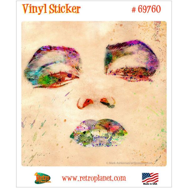 Marilyn Monroe Painted Face Vinyl Sticker