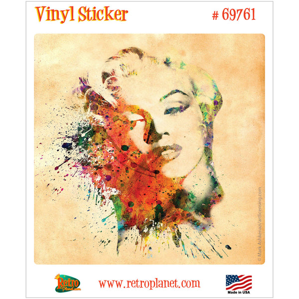 Marilyn Monroe Paint Splatter Vinyl Sticker