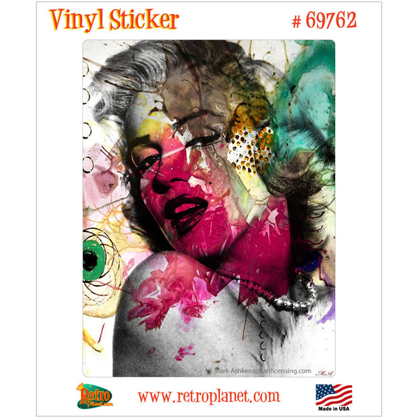 Marilyn Monroe Paint Collage Vinyl Sticker