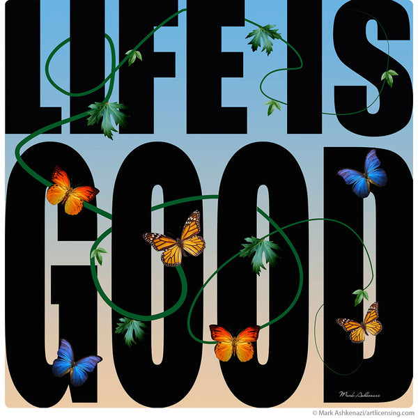 Life Is Good Butterfly Garden Wall Decal