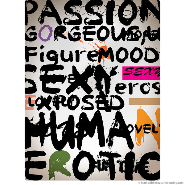 Passionate Words Abstract Wall Decal