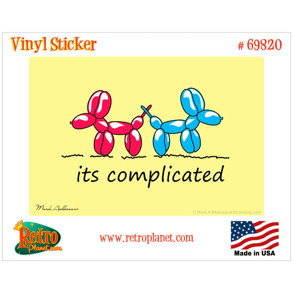 Complicated Balloon Animal Dog Vinyl Sticker