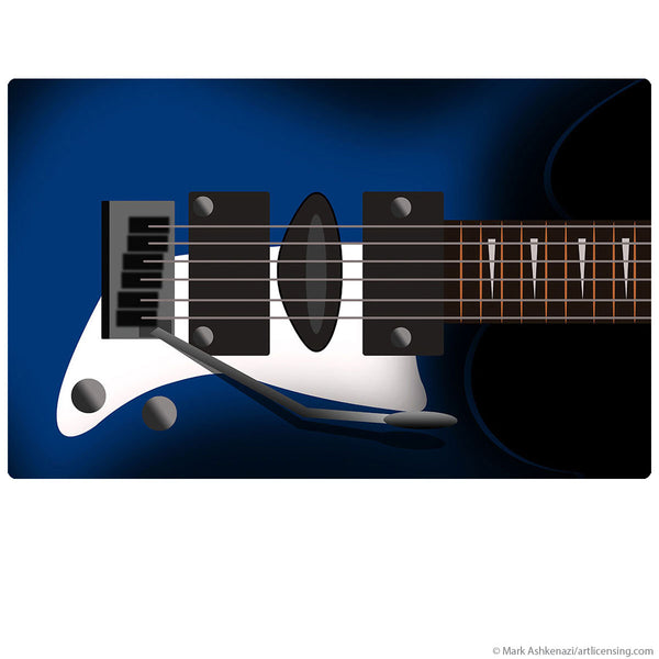 Electric Guitar Silhouette Wall Decal