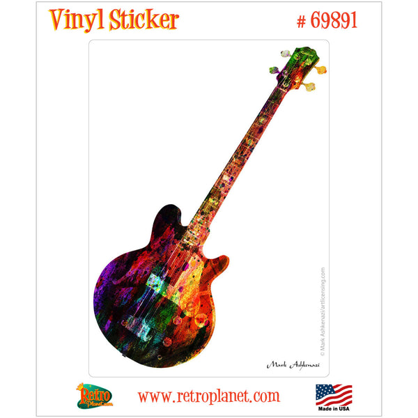 Electric Guitar Paint Splatter Vinyl Sticker