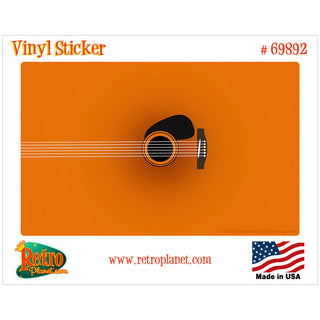 Acoustic Guitar Minimalist Vinyl Sticker