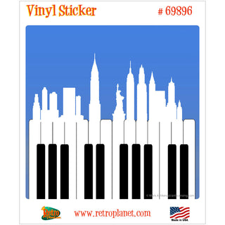 New York City Piano Keys Vinyl Sticker