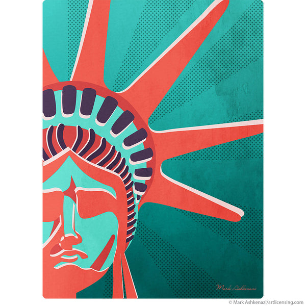 Statue Of Liberty Face Pop Art Wall Decal
