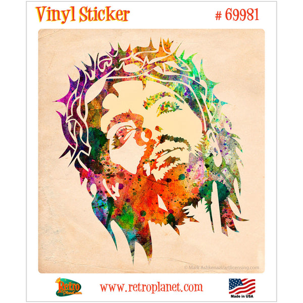 Jesus Crown Of Thorns Pop Art Vinyl Sticker