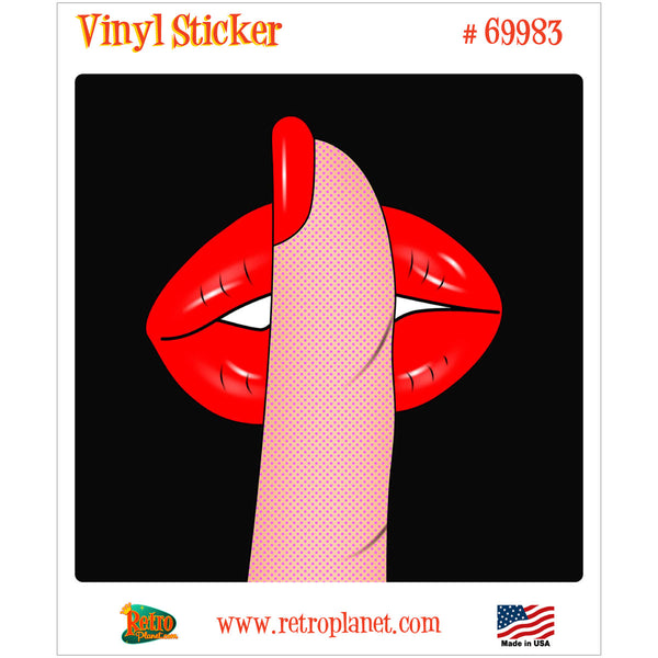 Shush Lipstick Fingernail Vinyl Sticker