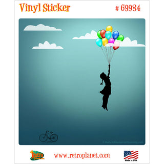 Balloon Girl In The Clouds Vinyl Sticker