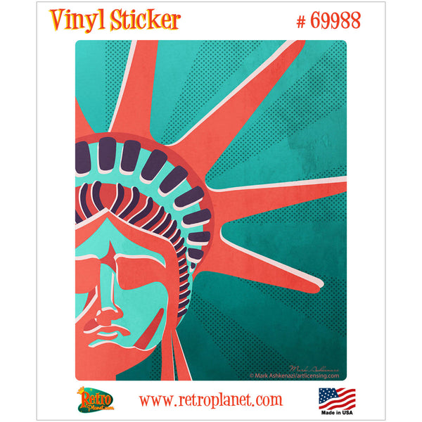 Statue Of Liberty Face Pop Art Vinyl Sticker