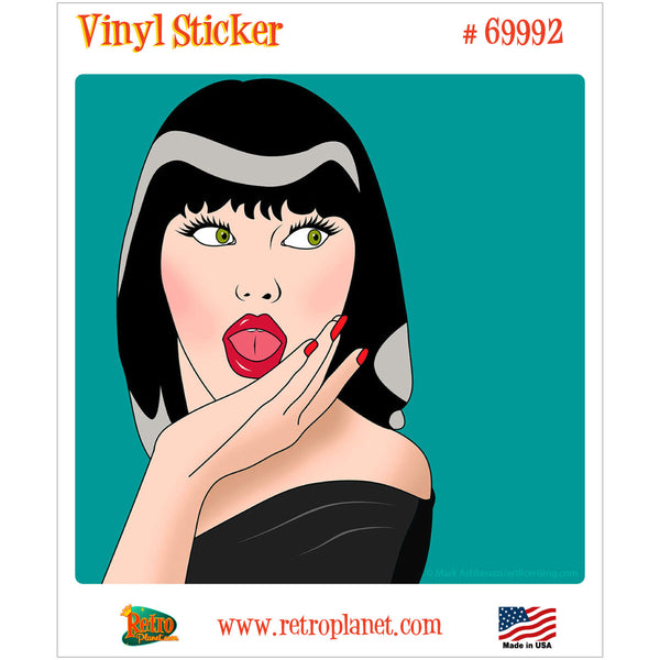 Sexy Woman Tongue Pop Art Vinyl Sticker