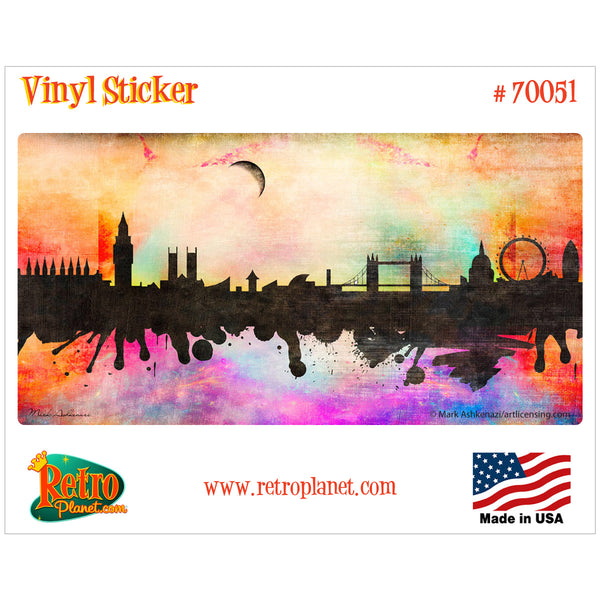 London England City Skyline Vinyl Sticker