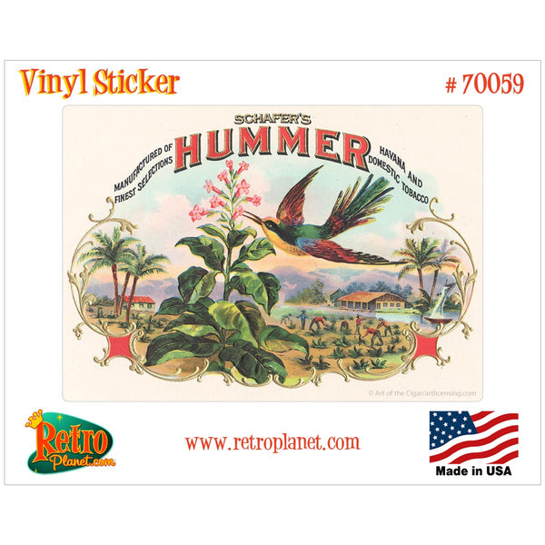 Hummer Cigar Label Vinyl Sticker