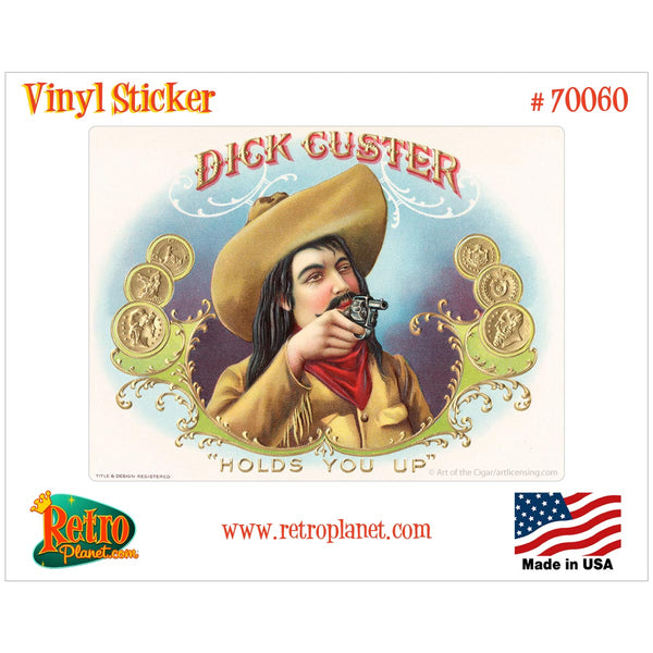 Dick Custer Cigar Label Vinyl Sticker