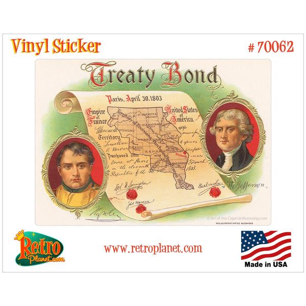 Treaty Bond Cigar Label Vinyl Sticker