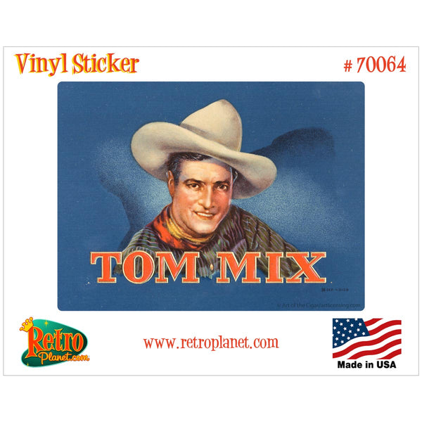 Tom Mix Cigar Label Vinyl Sticker
