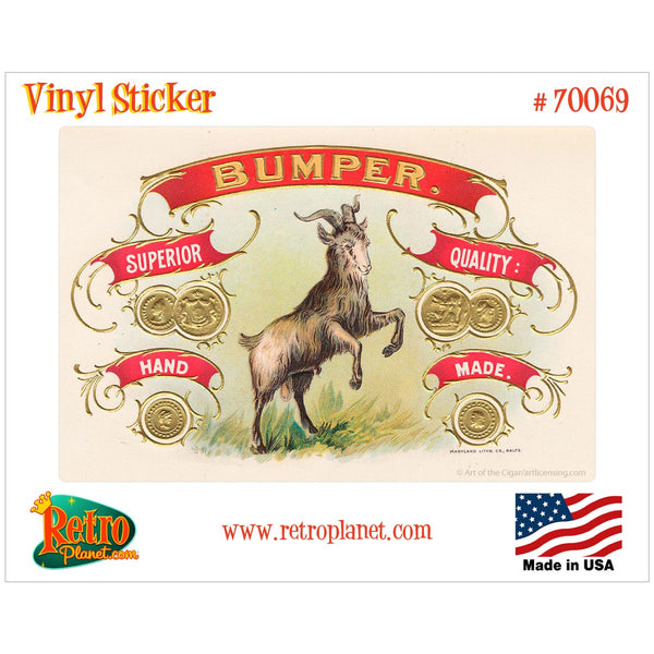 Bumper Cigar Label Vinyl Sticker