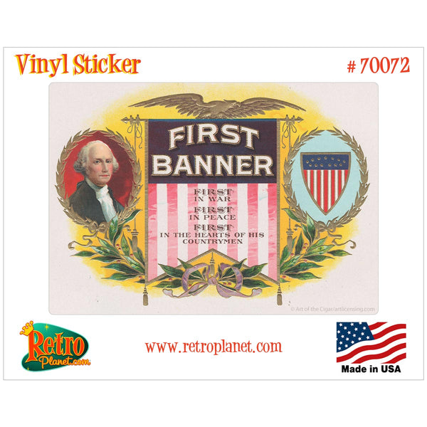 First Banner Cigar Label Vinyl Sticker